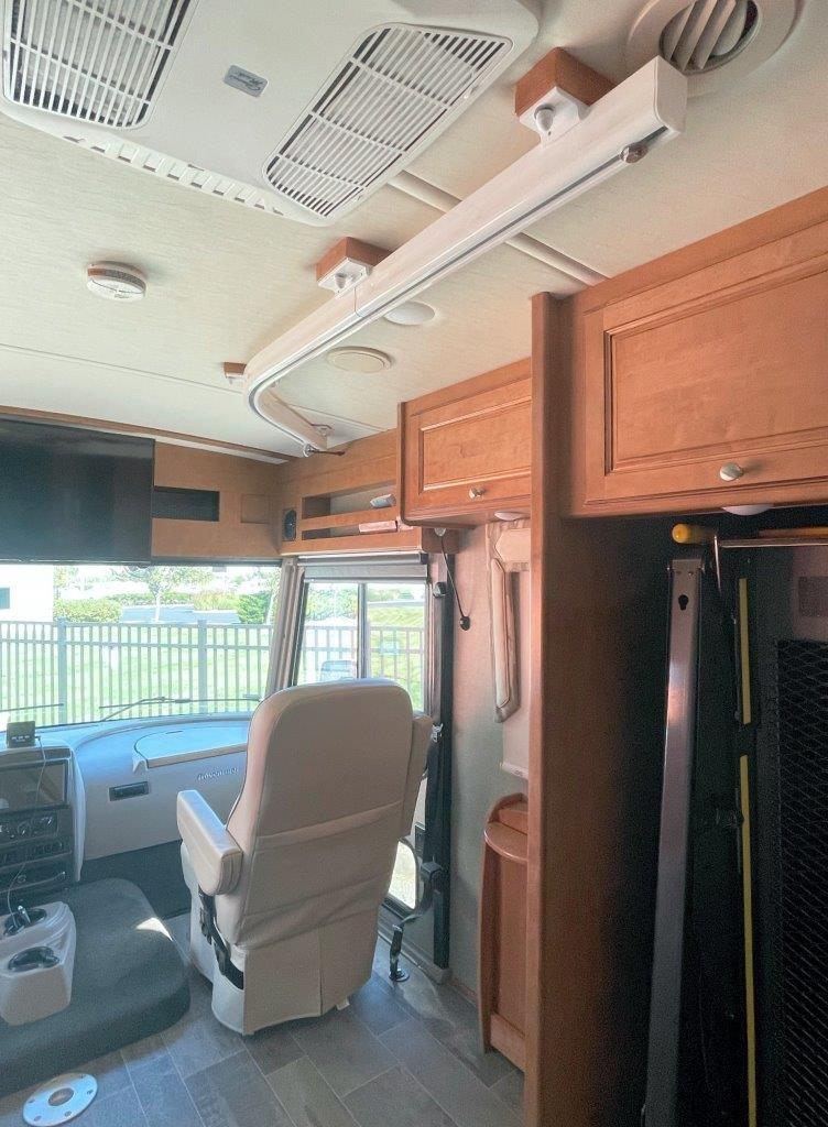 Family RV Accessible Retrofit Overhead Track System Wheelchair Lift Install