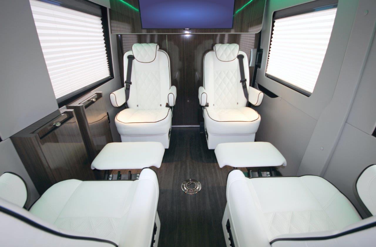 Ford Transit Van Luxury Seating Swivel Bases Recline Custom CMI Conversion